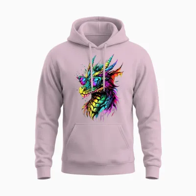 Drache Fabelwesen Ich Liebe Drachen Dragon Lustiger Drachen Unisex Hoodie - Light Pink