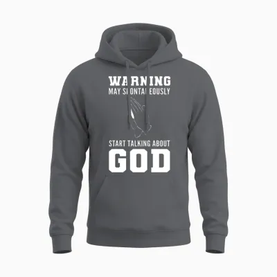May Spontaneously Start Talking About God Pastor Unisex Hoodie - Charcoal