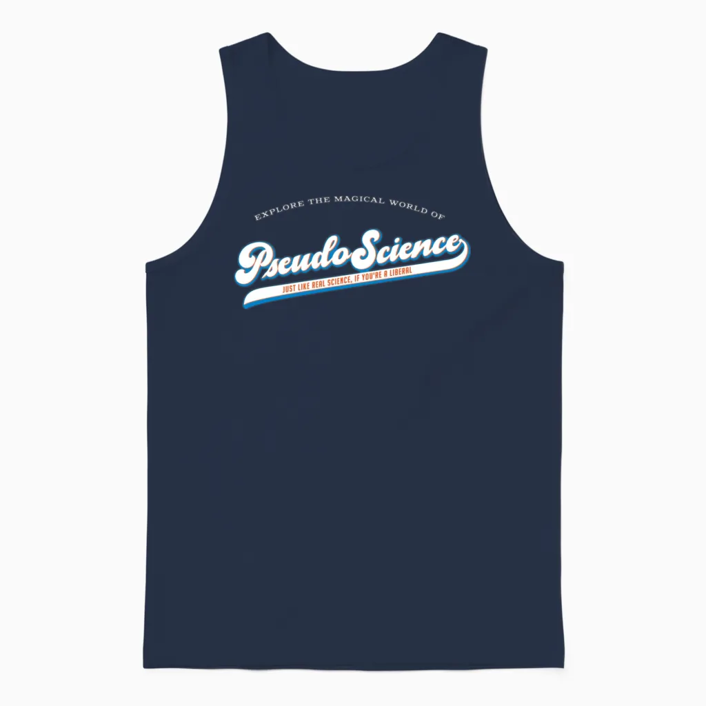 Follow the Science! Unisex Tank Top in Navy