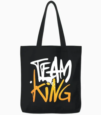 Team King ! Only One Place Tote Bags - Black