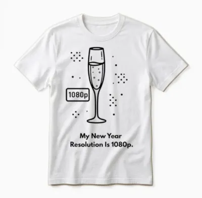 My New Year Resolution Is 1080p Unisex T-Shirt - White