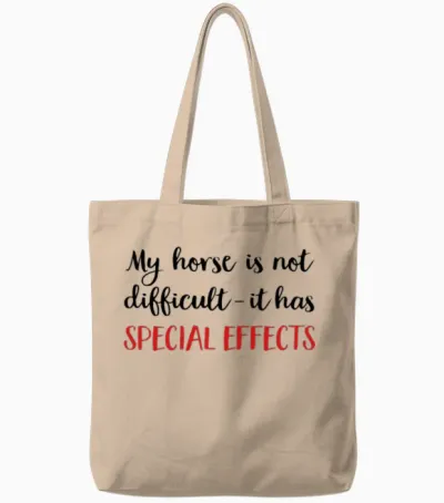 Horse Tote Bags - Natural