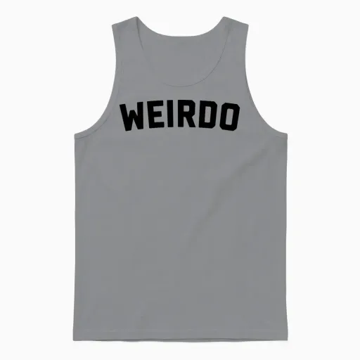 Weirdo Funny Quote Unisex Tank Top - Sport Grey
