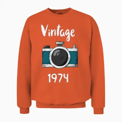 Vintage 1974 Unisex Sweatshirt - Orange