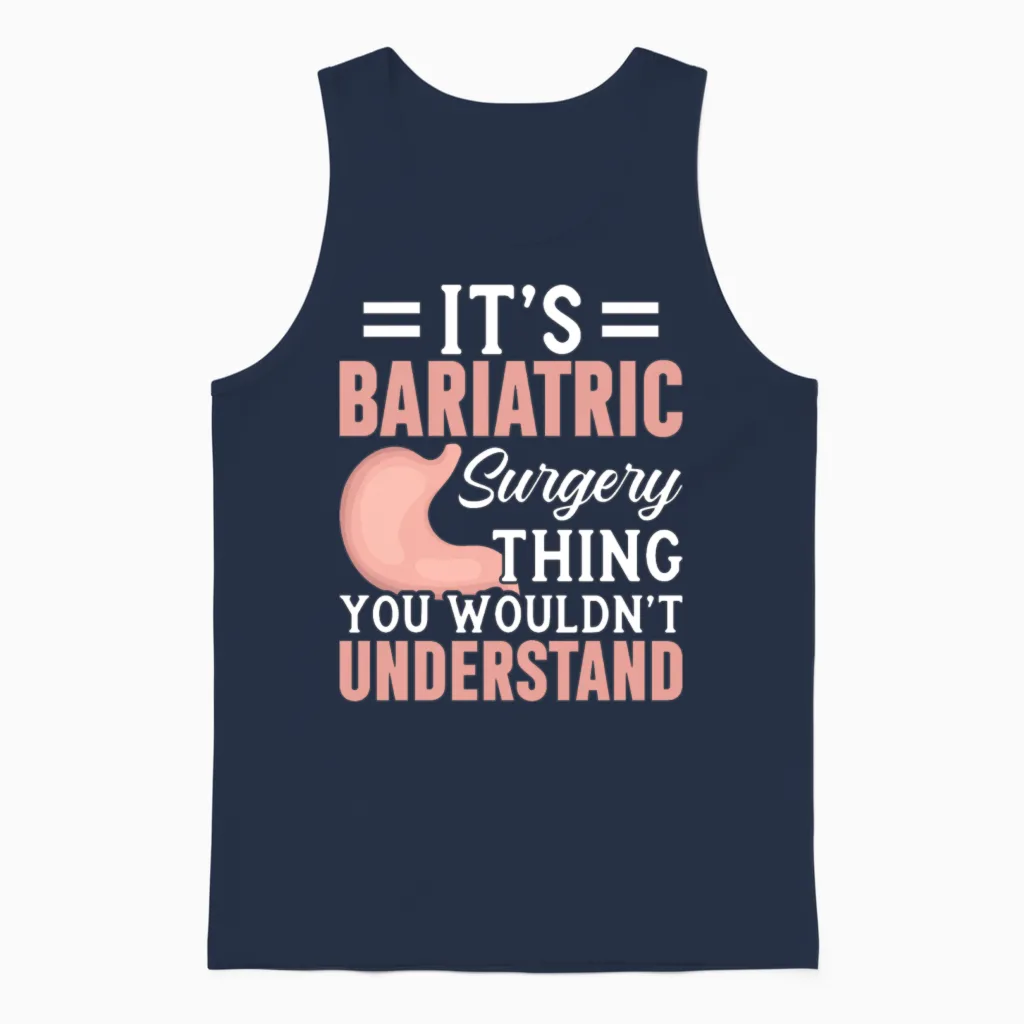 Funny Gastric Unisex Tank Top in Navy