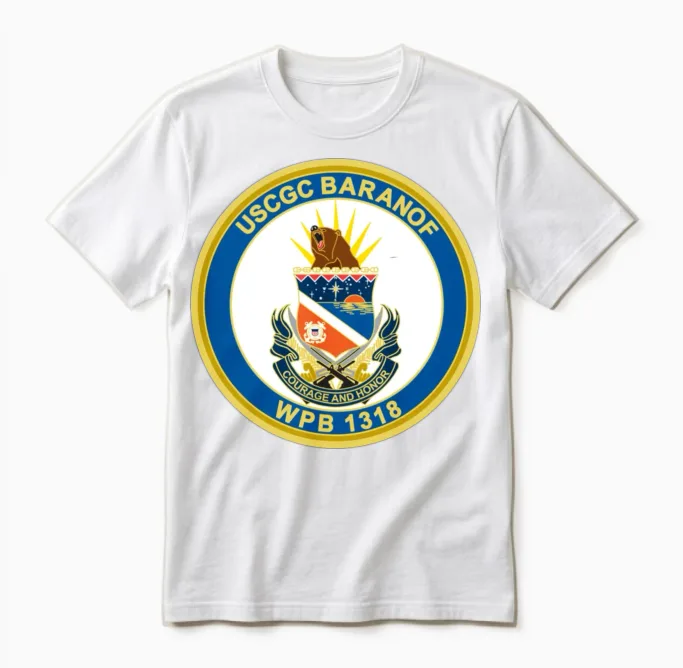 Baranof Wpb 1318 (u.s. Coast Guard) Unisex T-Shirt in White