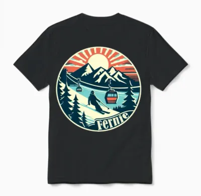 Fernie, Canada - Winter Sports and Ski Vacation Unisex T-Shirt - Black
