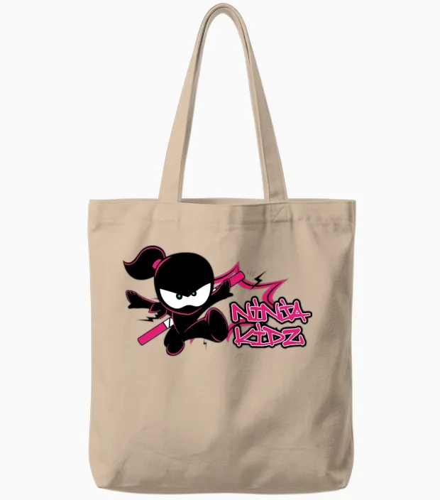Ninja Kidz Tote Bags in Natural