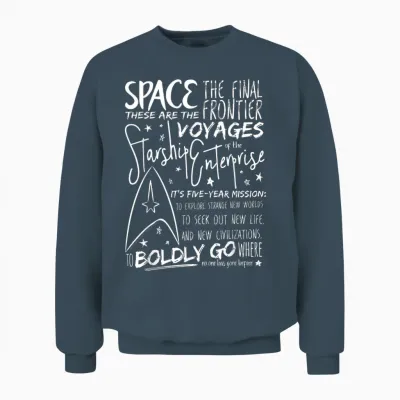 Star Trek Original Series Handwritten Speech Graphic Unisex Sweatshirt - Dark Heather