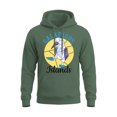 Galapagos Islands Unisex Hoodie - Military Green