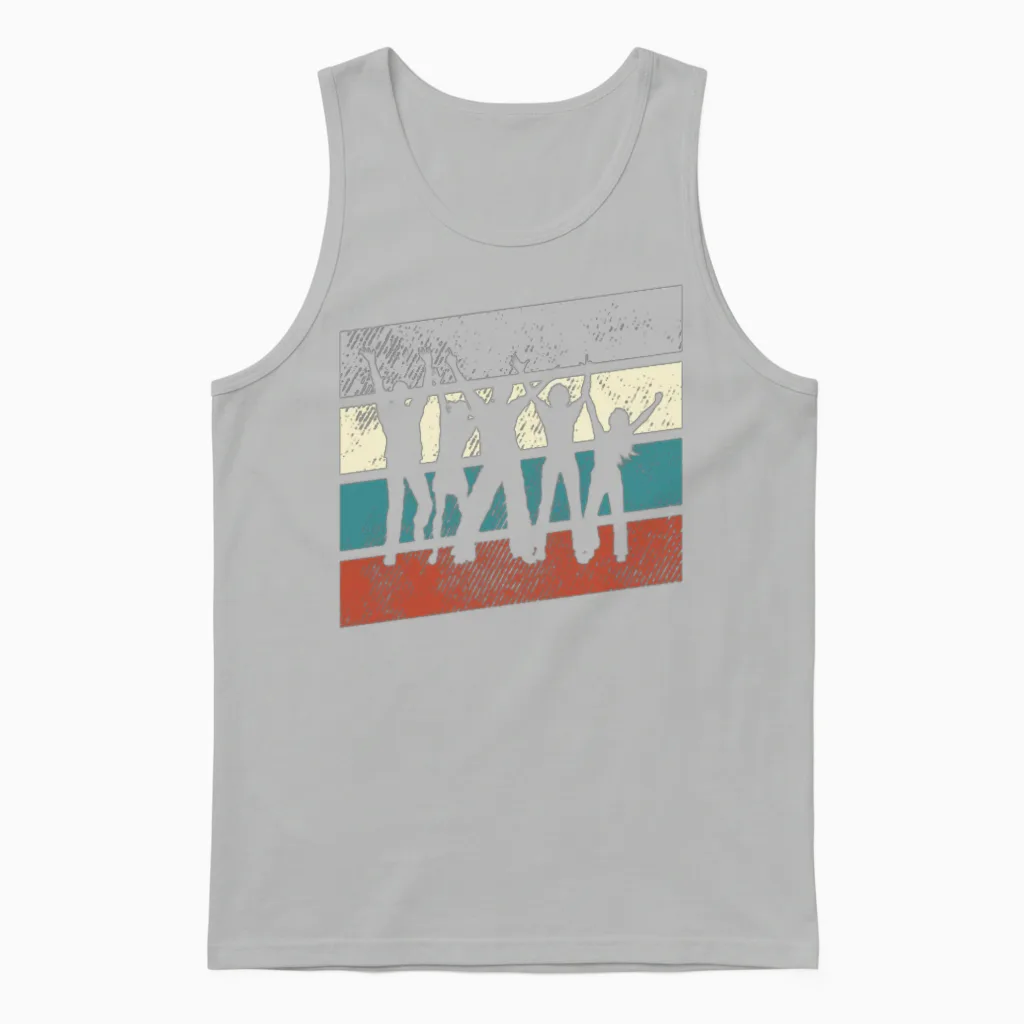 Dancing Retro Unisex Tank Top in Ash
