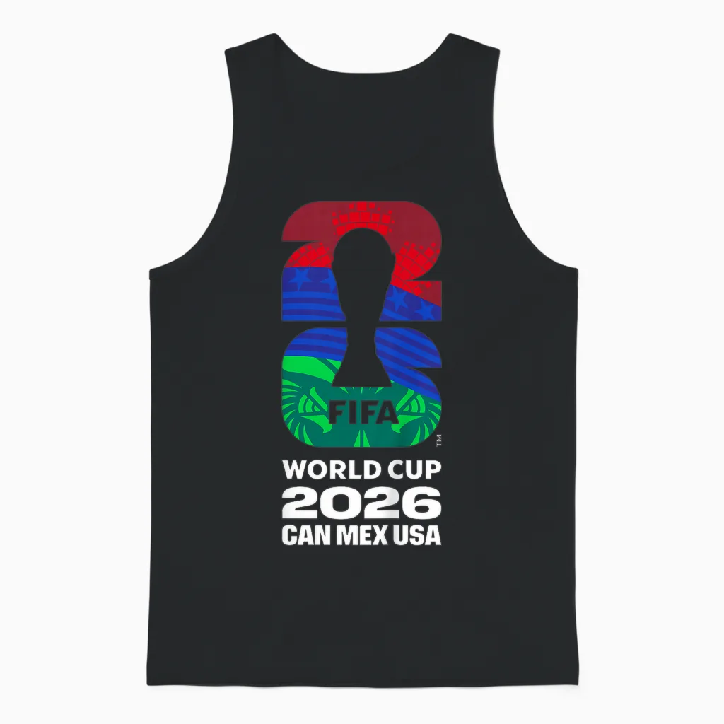 Kids Fifa World Cup26 Fifa Host Country Logo Flags Unisex Tank Top in Black