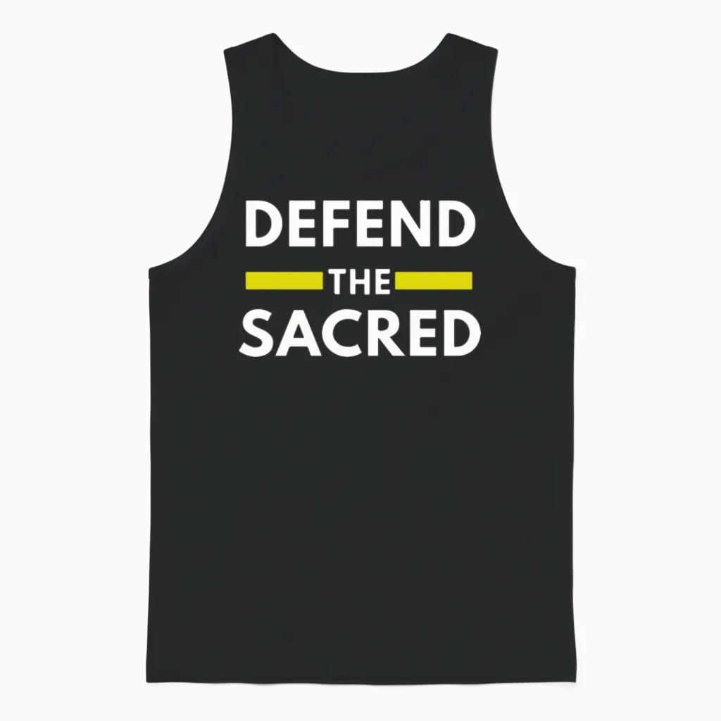 Defend the Sacred Unisex Tank Top in Black
