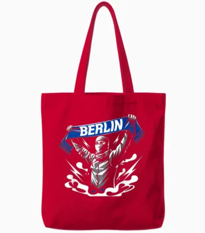 Berlin T-Shirt for Children Men Women Brandenburg Berlin T-Shirt, Black, S Tote Bags - Red