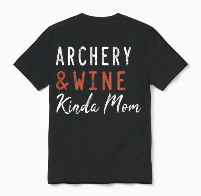 Archery and Wine Kinda Mom - & Beer Unisex T-Shirt in Black