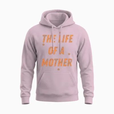The Life of a Mother Showgirl Era Unisex Hoodie - Light Pink