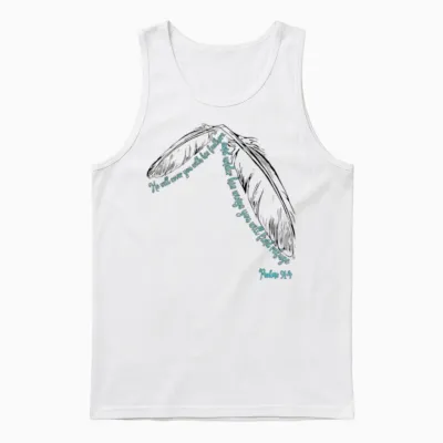 Psalms 91:4 Unisex Tank Top - White