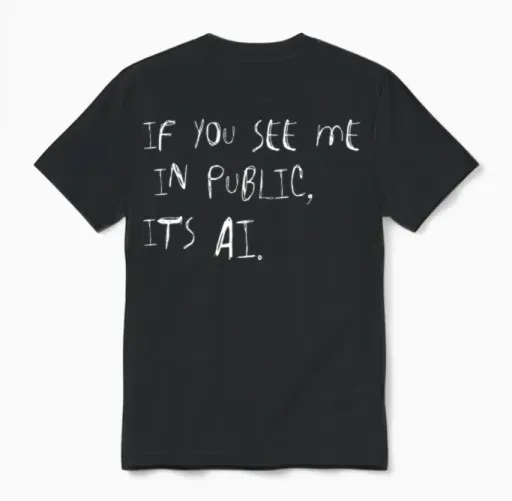 If You See Me in Public It's Ai Viral Quote Meme Unisex T-Shirt in Black