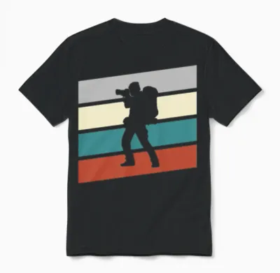 Photographer Retro Unisex T-Shirt - Black
