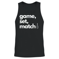 Game Set Match Unisex Tank Top - Black – 2