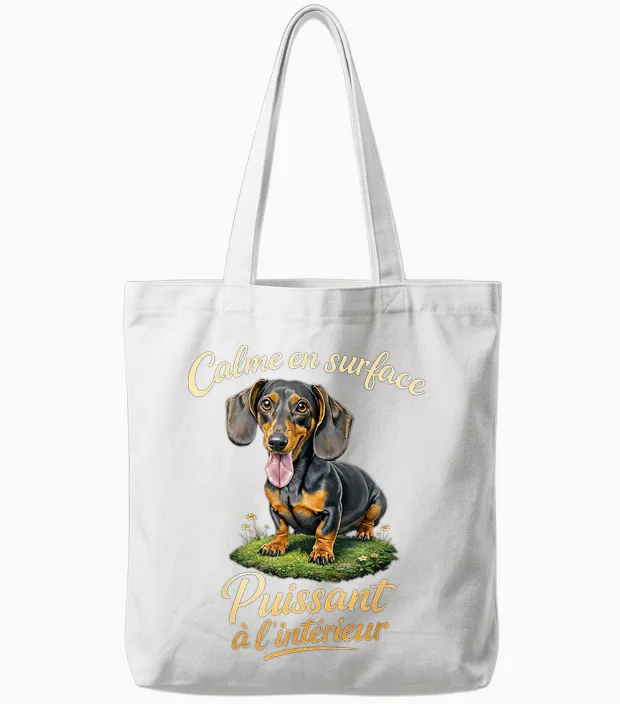 Idée Cadeau Pour Fan De Chien Et Amoureux De Teckel Tote Bags in White