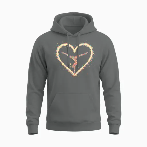 Gymnastics Gift Women's Girls Kids Rhythmic Gymnastics T-Shirt, Black Unisex Hoodie in Graphite Heather