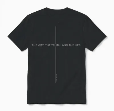 Jesus Is King the Way the Truth Life Design Back Unisex T-Shirt - Black