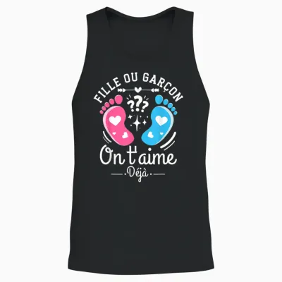 Announcement Gender Reveal Party Original Gift Unisex Tank Top - Black