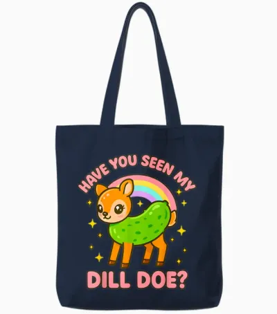 Dill Doe Unangemessene Frauen Lustige Gurke Schmutziger Humor Für Erwachsene Tote Bags - Navy