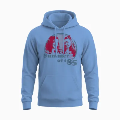 Stranger Things Summer of '85 Eleven and Max Unisex Hoodie - Carolina Blue