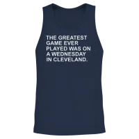 The Greatest Game Ever Was in Cleveland Unisex Tank Top - Navy – 2