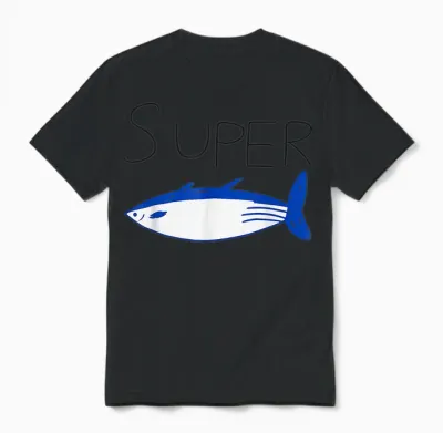 Super Tuna Funny Unisex T-Shirt - Black