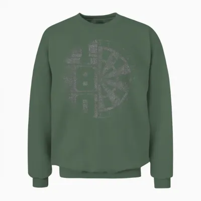 Dart 180 Dartboard Retro Dart T-Shirt, Black Unisex Sweatshirt - Military Green