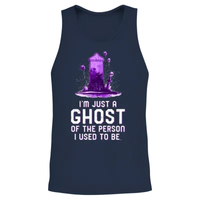 A Ghost of Who I Used to Be Emo Unisex Tank Top - Navy