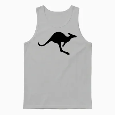 Kangaroo Unisex Tank Top - Ash