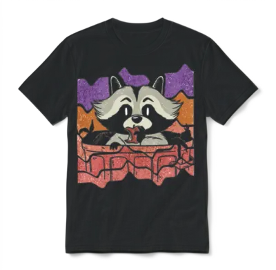 Trash Retro Unisex T-Shirt - Black