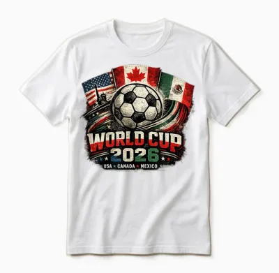 Soccer Football - World Cup 2026 Usa Canada Mexico America Unisex T-Shirt - White