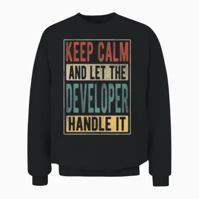 Developer Retro Gift Unisex Sweatshirt - Black