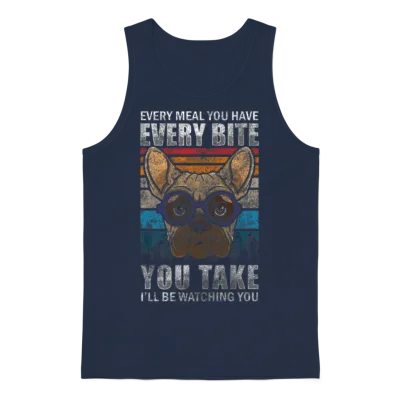 Dog Bulldog Dog Owner Master Unisex Tank Top - Navy