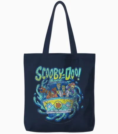 Scooby-Doo Mystery Machine Portal Group Shot Tote Bags - Navy