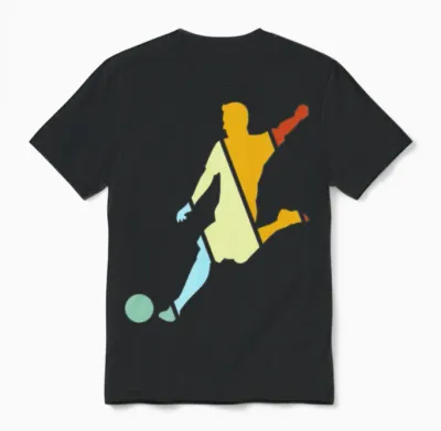 Soccer Retro Unisex T-Shirt - Black
