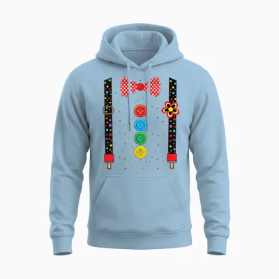Lustige Clownskostüme Für Kinder Karneval Kostüm Faschings Unisex Hoodie - Light Blue