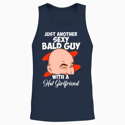Just Another Sexy Bald Guy Funny Bald Man Unisex Tank Top - Navy