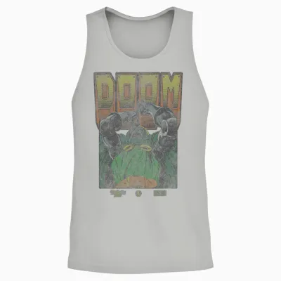 Marvel Comics Doctor Doom Retro Villain Strike Unisex Tank Top - Ash