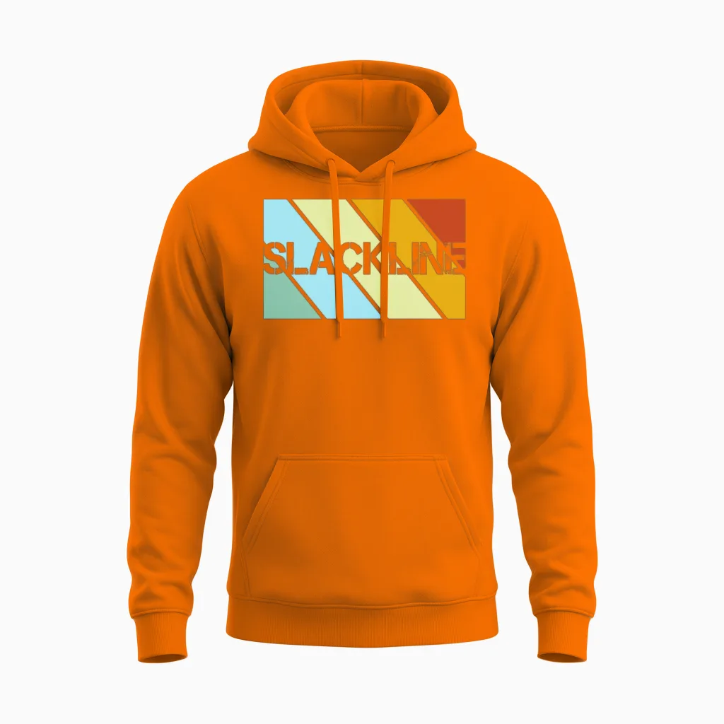 Slackline Retro Unisex Hoodie in Safety Orange