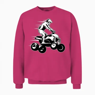 Quad Bike Four Wheeler All Terrain Vehicle Atv Unisex Sweatshirt - Heliconia