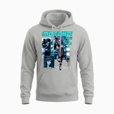 Ghost in the Shell Stand Alone Complex Section 9 Motoko Shot T-Shirt, Black, S Unisex Hoodie - Ash