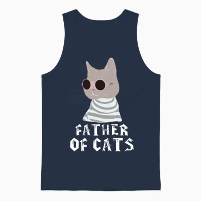 Funny Animals Unisex Tank Top - Navy
