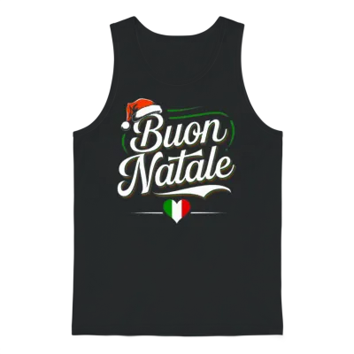 Buon Natale Italian Xmas Unisex Tank Top - Black