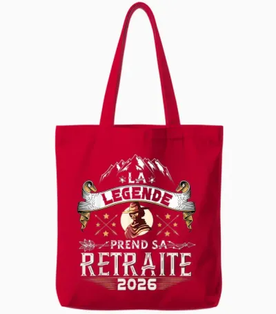 La Légende Prend Sa Retraite 2026 Homme Humour Humoristique Tote Bags - Red
